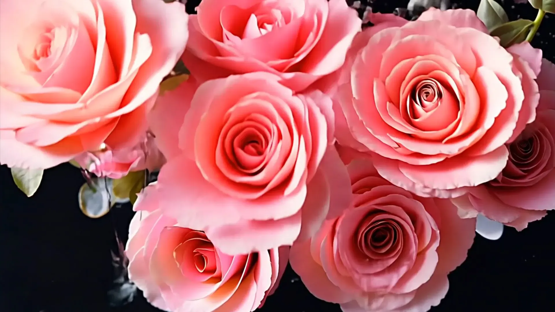 Soft Pink Roses Overlay for Romantic Video Projects